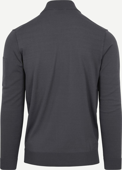 Suitable halve rits trui rafe antraciet | Slim-fit