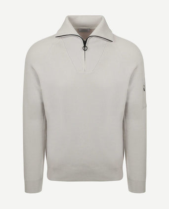 Suitable halve rits trui tias cooldry knit greige | Slim-fit