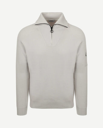halve rits trui tias cooldry knit greige