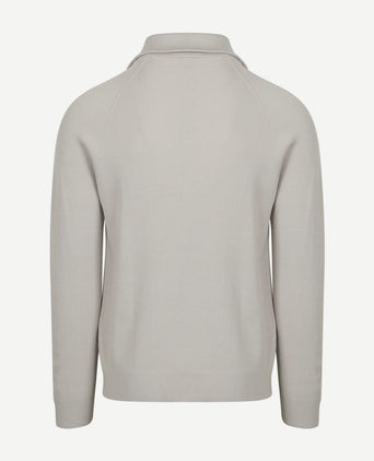 halve rits trui tias cooldry knit greige