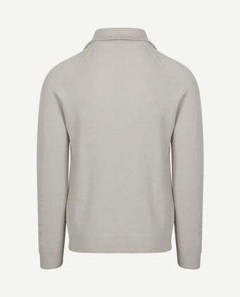 halve rits trui tias cooldry knit greige