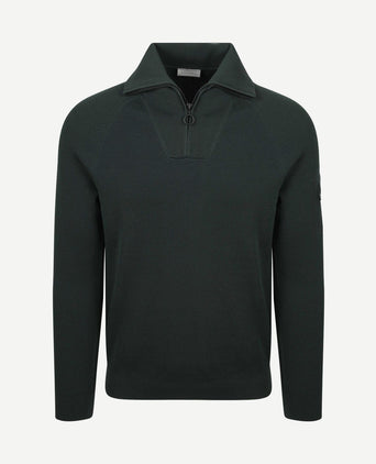 halve rits trui tias cooldry knit mosgroen