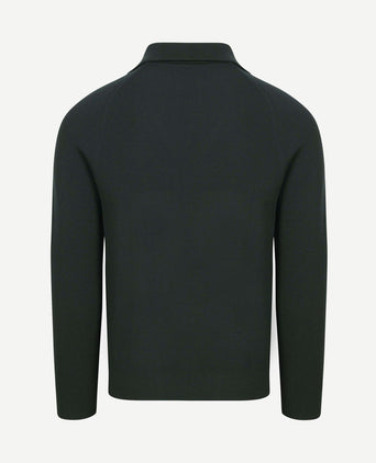 halve rits trui tias cooldry knit mosgroen