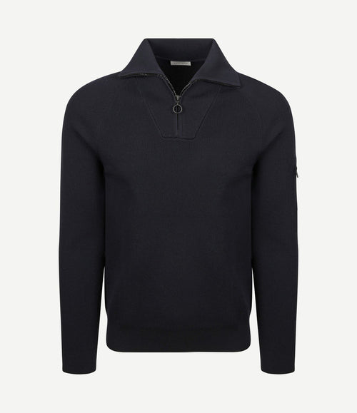 halve rits trui tias cooldry knit donkerblauw