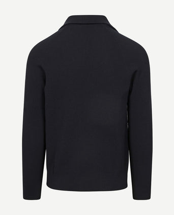 Suitable halve rits trui tias cooldry knit donkerblauw | Slim-fit