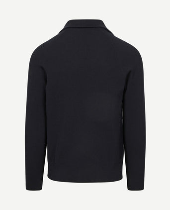halve rits trui tias cooldry knit donkerblauw