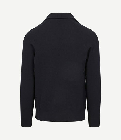 halve rits trui tias cooldry knit donkerblauw