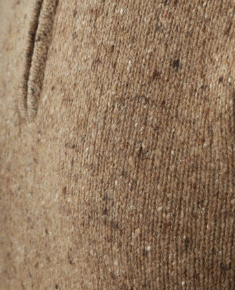 Suitable halve rits trui tweed wol blend beige | Regular-fit