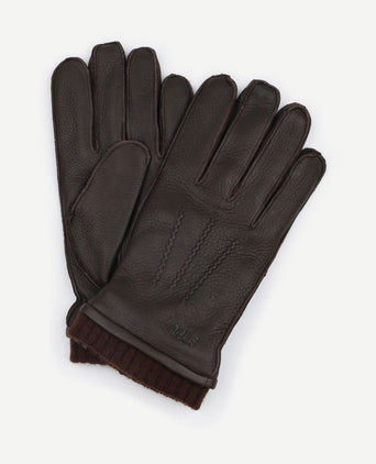 Suitable handschoen leer bruin