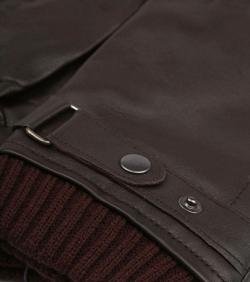 Suitable handschoen leer bruin