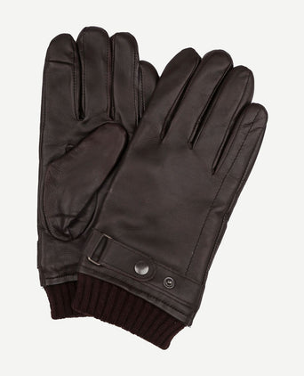 Suitable handschoen leer bruin