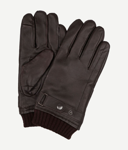 Suitable handschoen leer bruin