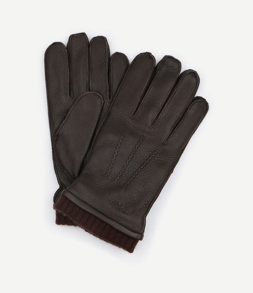 Handschoen leer bruin