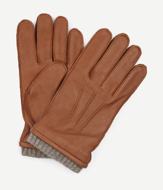 Handschoen leer camel Handschoen leer camel