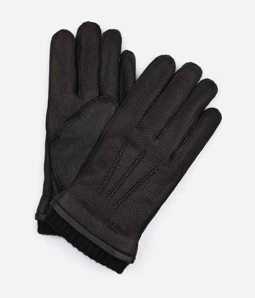 Suitable handschoen leer zwart