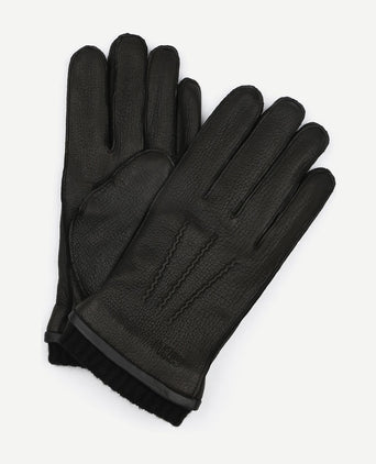 Handschoen leer zwart