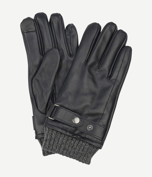 Suitable handschoen nappa leer zwart