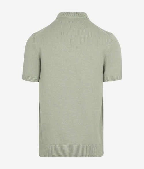 Suitable heavy knitted polo raw lichtgroen