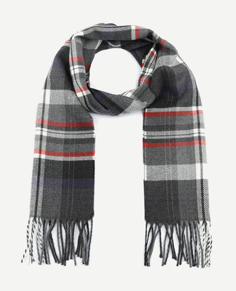 Suitable heren sjaal acryl ruit grijs 21-02