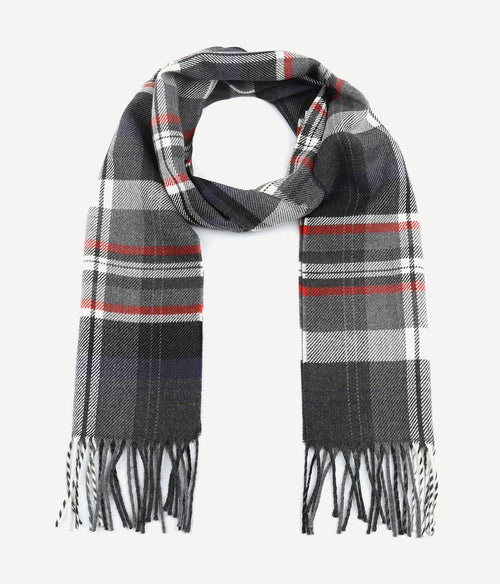 Suitable heren sjaal acryl ruit grijs 21-02