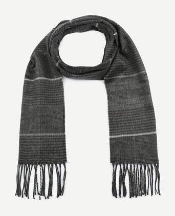 Suitable heren sjaal acryl ruit zwart 21-09