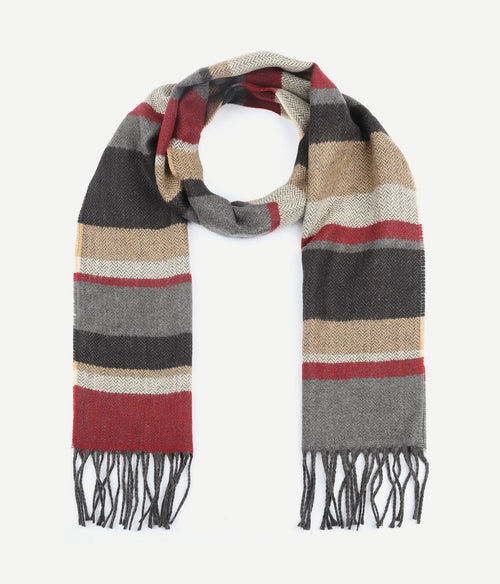 Suitable heren sjaal bruin rood