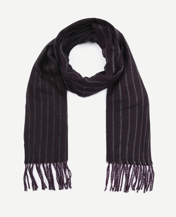 Suitable heren sjaal paars streep 18-19