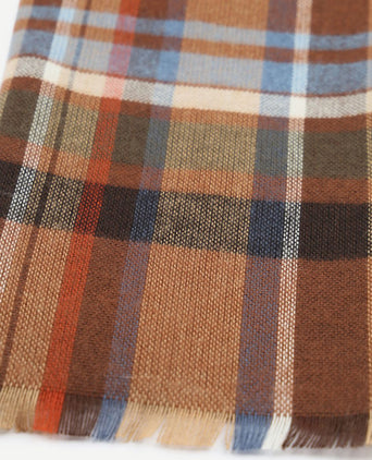 Suitable heren sjaal ruit oranje