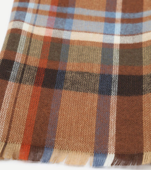 Suitable heren sjaal ruit oranje