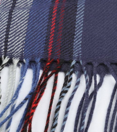 Suitable heren sjaal ruit rood blauw