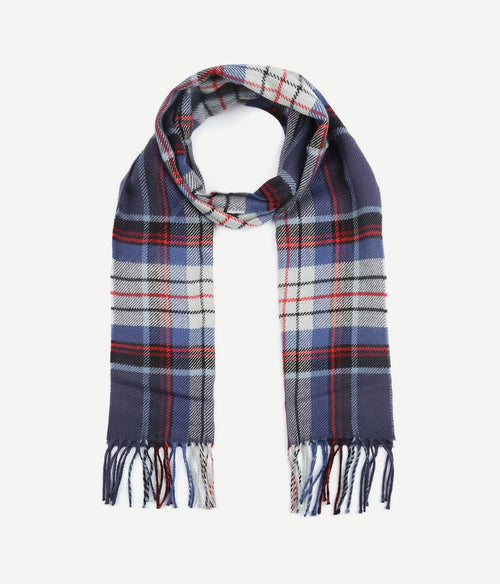 Suitable heren sjaal ruit rood blauw