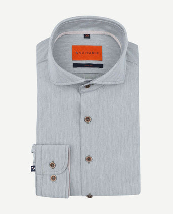 Suitable herringbone overhemd groen