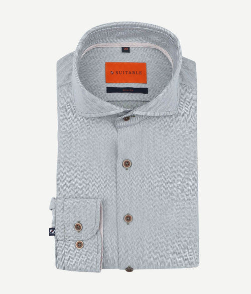 Suitable herringbone overhemd groen