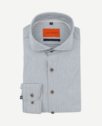 Herringbone overhemd groen