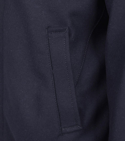 Hirsch coat wol blend donkerblauw
