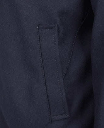 Hirsch coat wol blend donkerblauw
