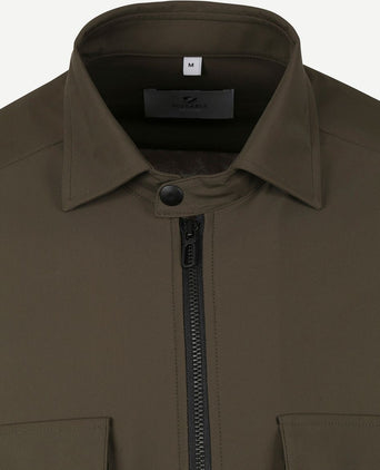 Suitable jacket shirt donkergroen