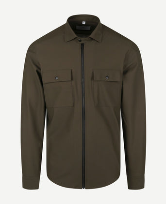 Suitable jacket shirt donkergroen