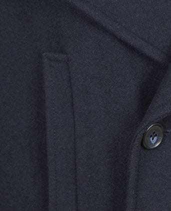 Caban coat wol donkerblauw