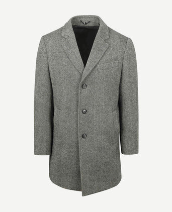 Suitable coat wol pepita pepper grey | Slim-fit