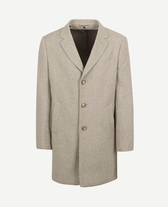 Coat wol twill sand