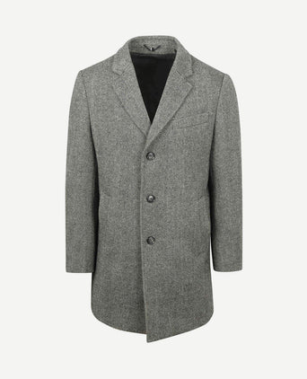 Coat wol pepita pepper grey