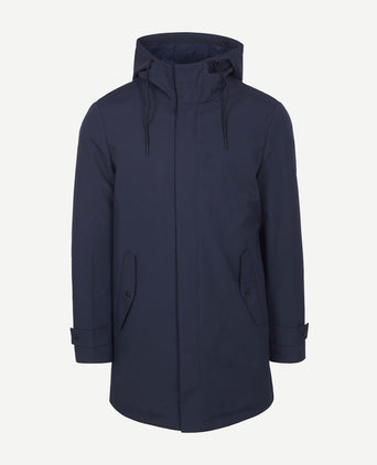 Jas hood tech donkerblauw