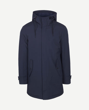 Jas hood tech donkerblauw