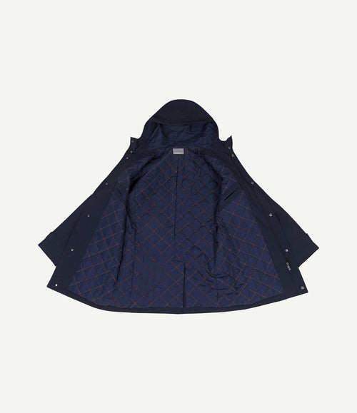 Jas hood tech donkerblauw