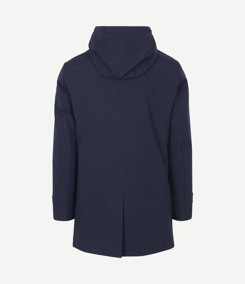 Jas hood tech donkerblauw