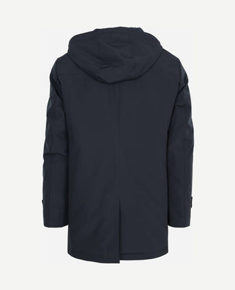 Jas hood tech donkerblauw