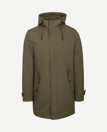 Jas hood tech olijfgroen
