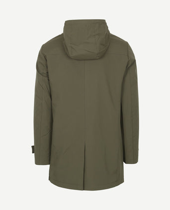 Jas hood tech olijfgroen