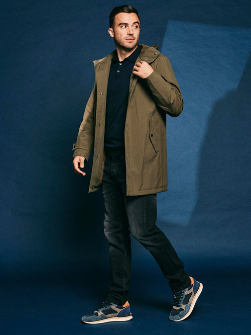 Suitable jas hood tech olijfgroen